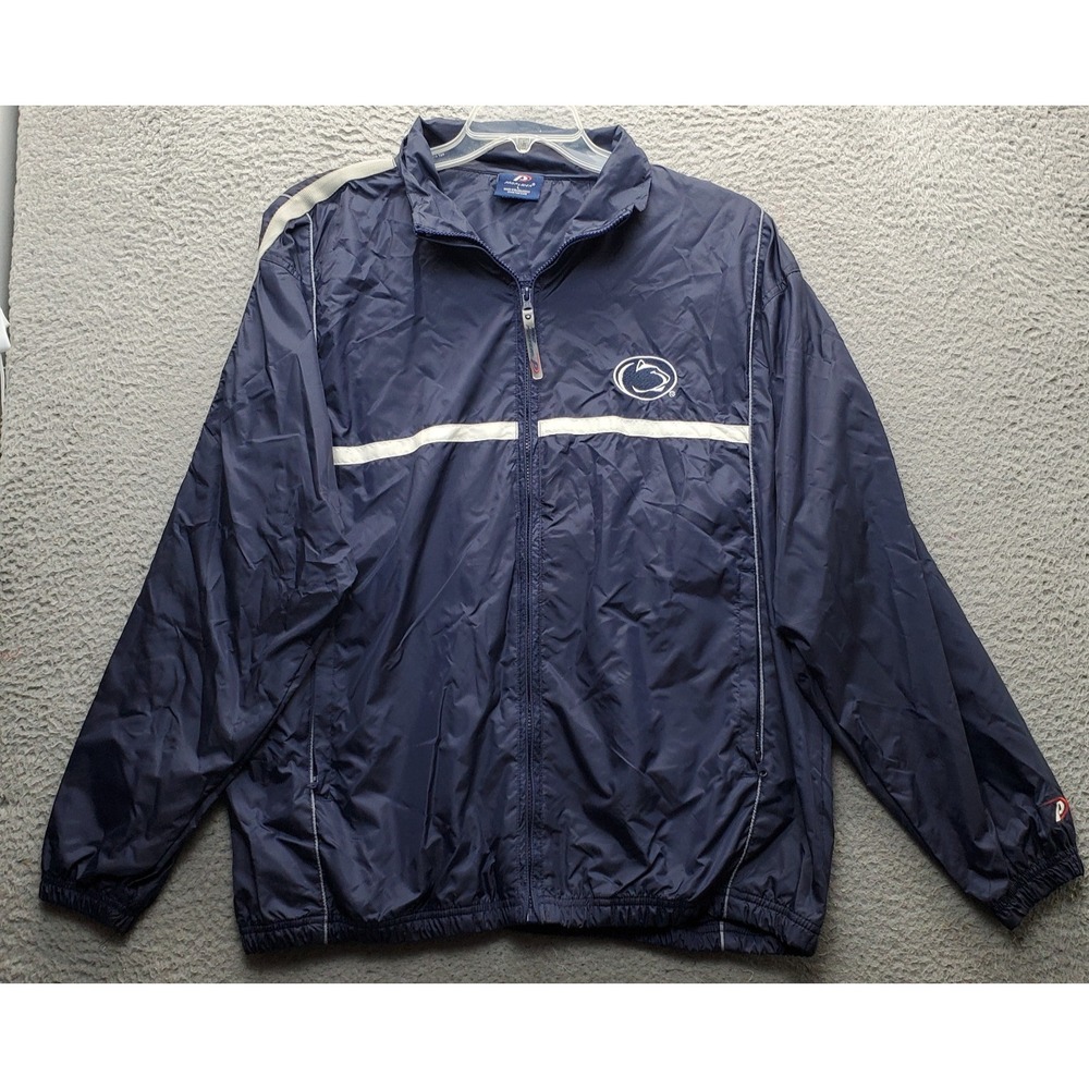 The Pennsylvania State University Pro Player Jacket‎ Mens L Blue Lined Full Zip